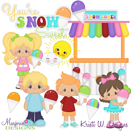 Snow Cone Summer SVG Cutting Files Includes Clipart - Click Image to Close